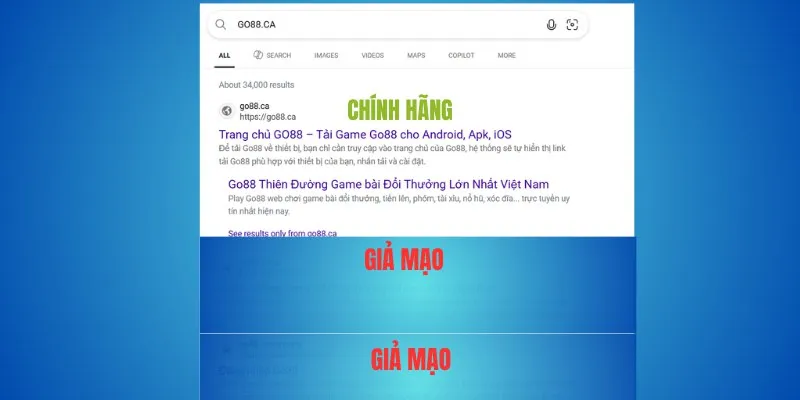Go88 thật – chỉ tin miền go88.com và go88.ca; các miền khác có thể là giả mạo 3 Hướng dẫn người dùng mới vào Go88 an toàn